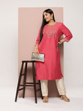 Sztori Plus Size Yoke Design Sequinned Kurta