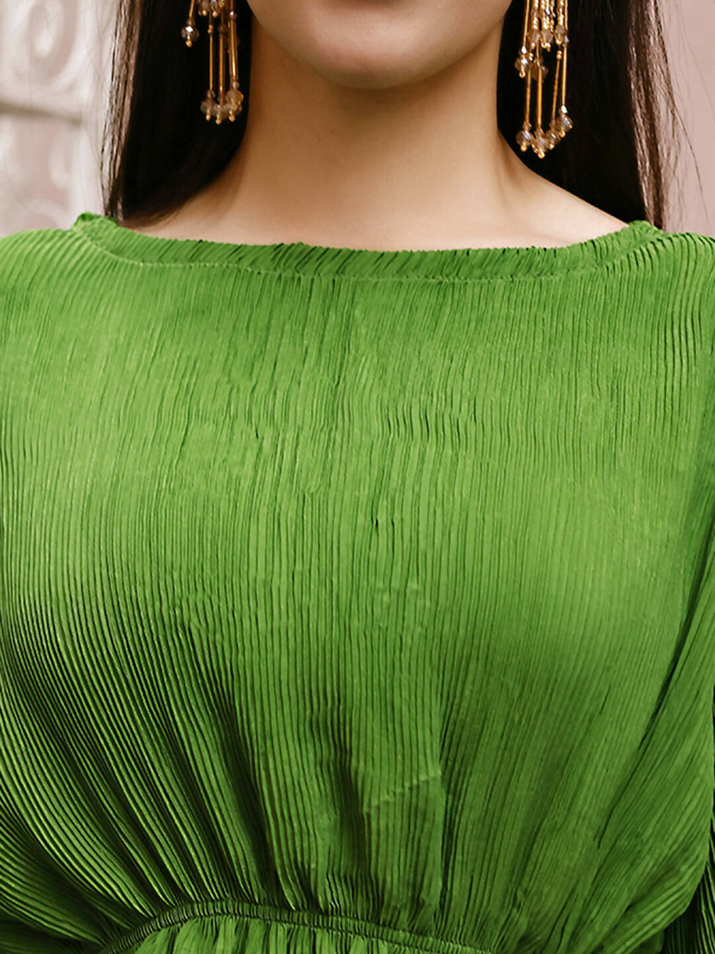 Green Crush Plain Top with Matching Bottom - Eesha