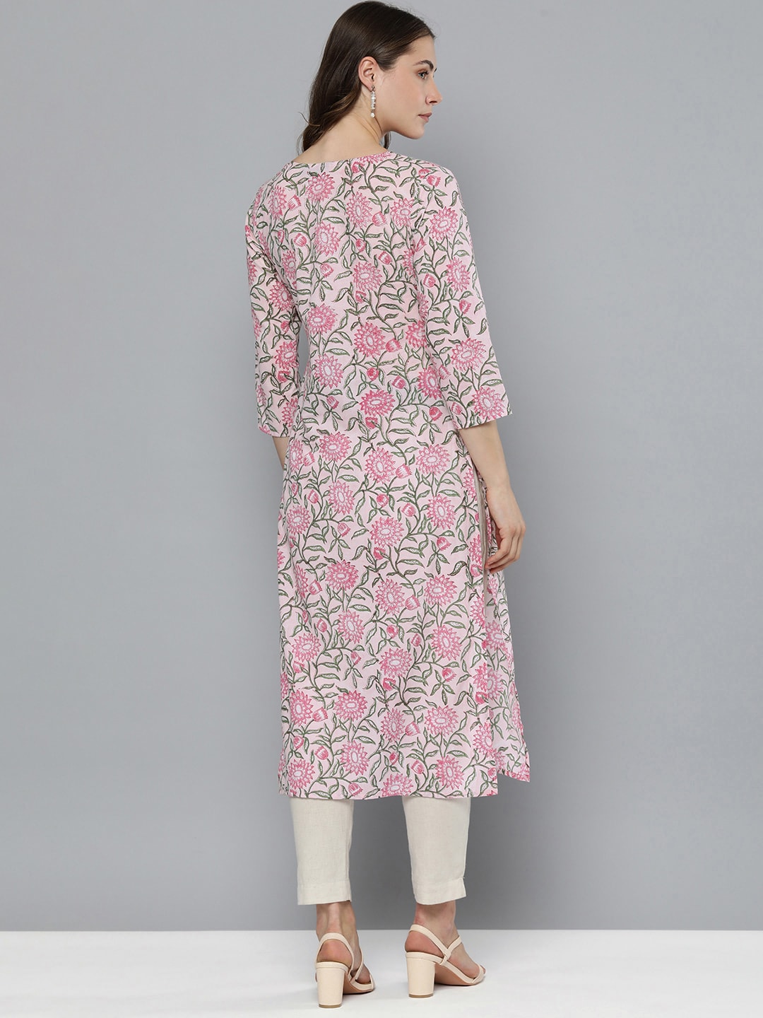 HERE&NOW Floral Printed Floral Kurta