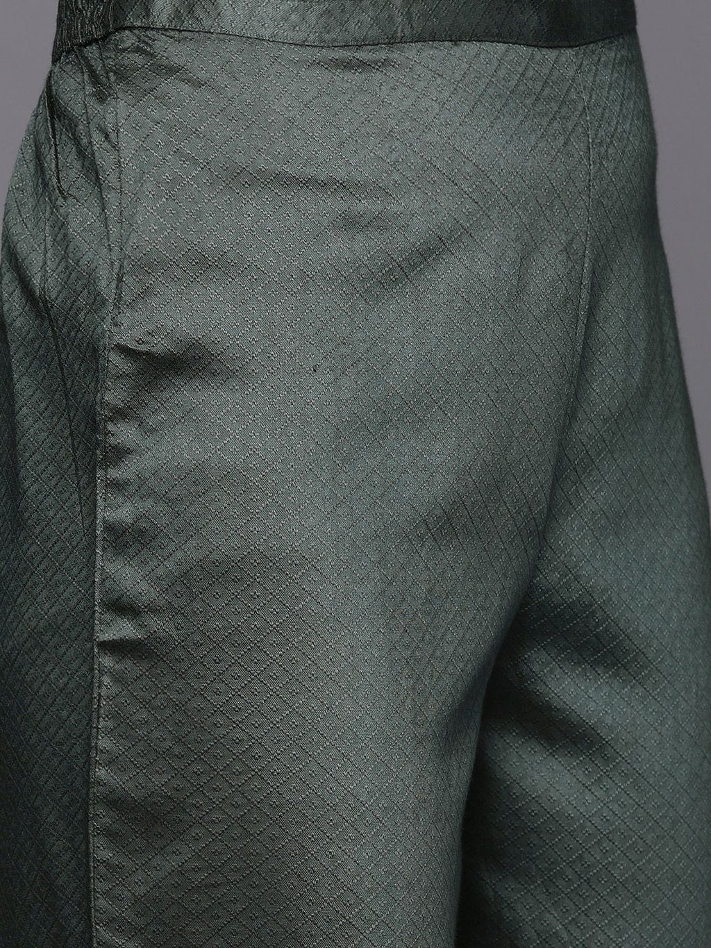 Indo Era Women Green Ethnic Motifs Embroidered Kurta with Trousers & With Dupatta
