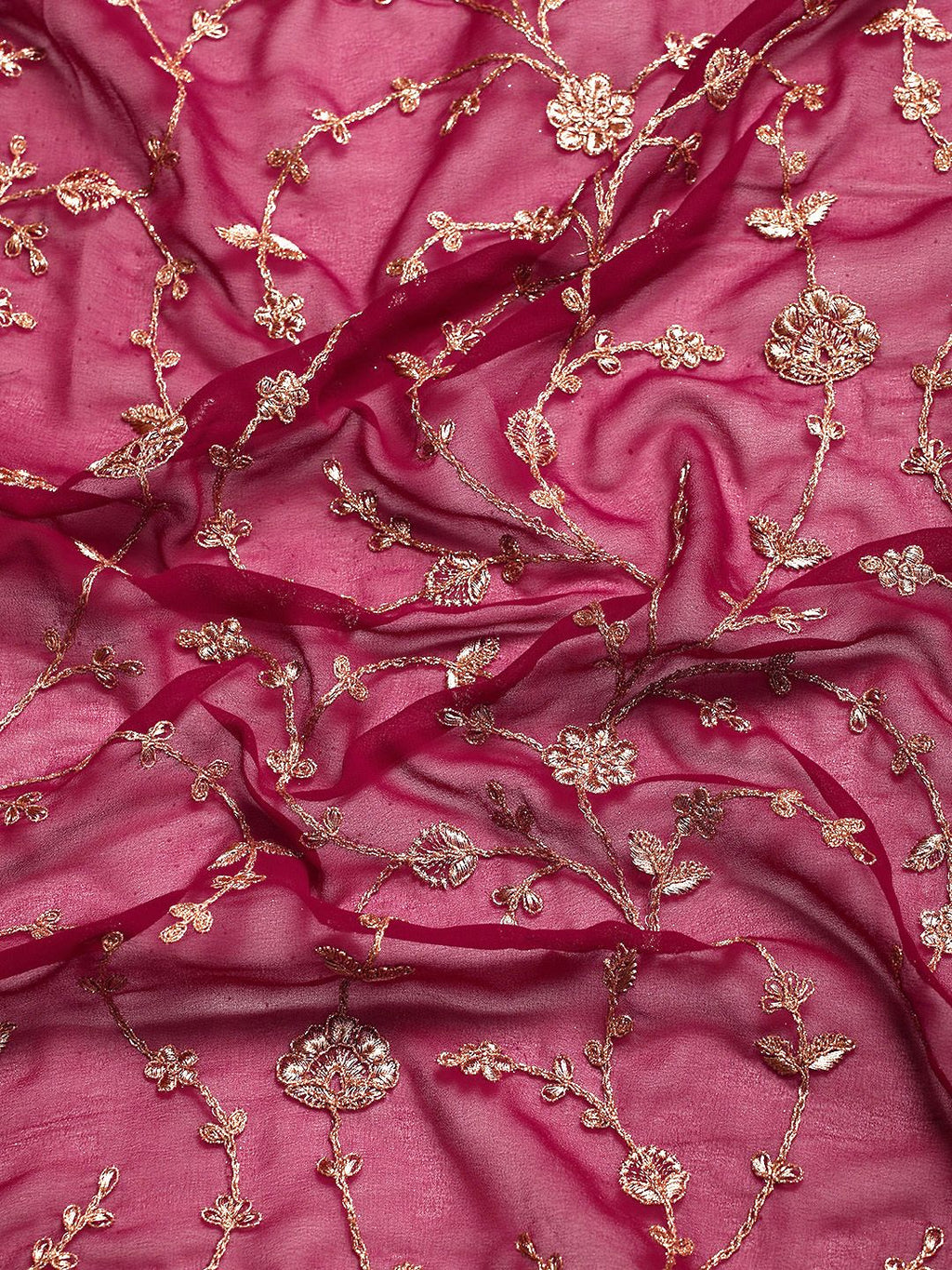 kasee Floral Zari Pure Georgette Saree