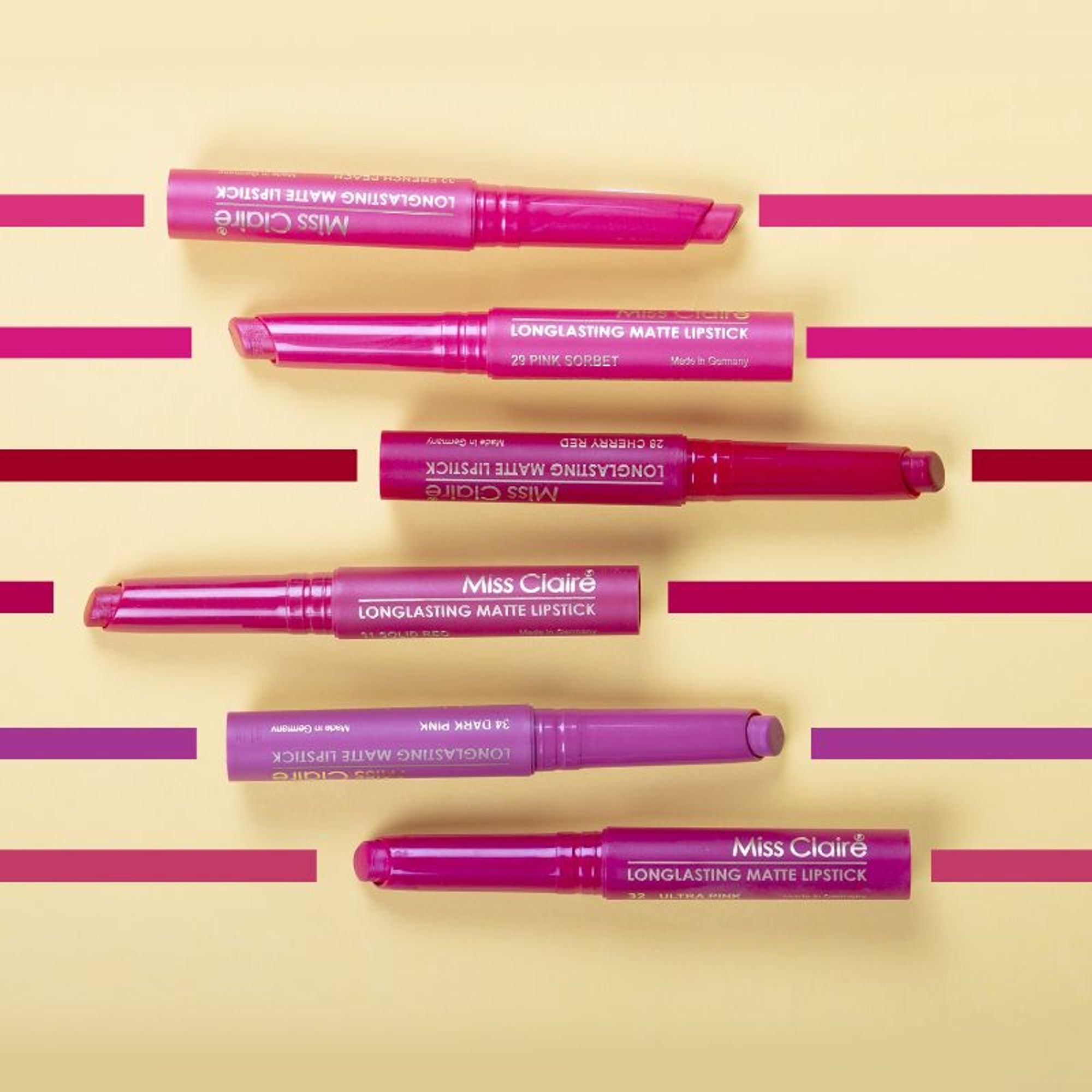 Miss Claire Long Lasting Matte Lipstick - 33 French Peach