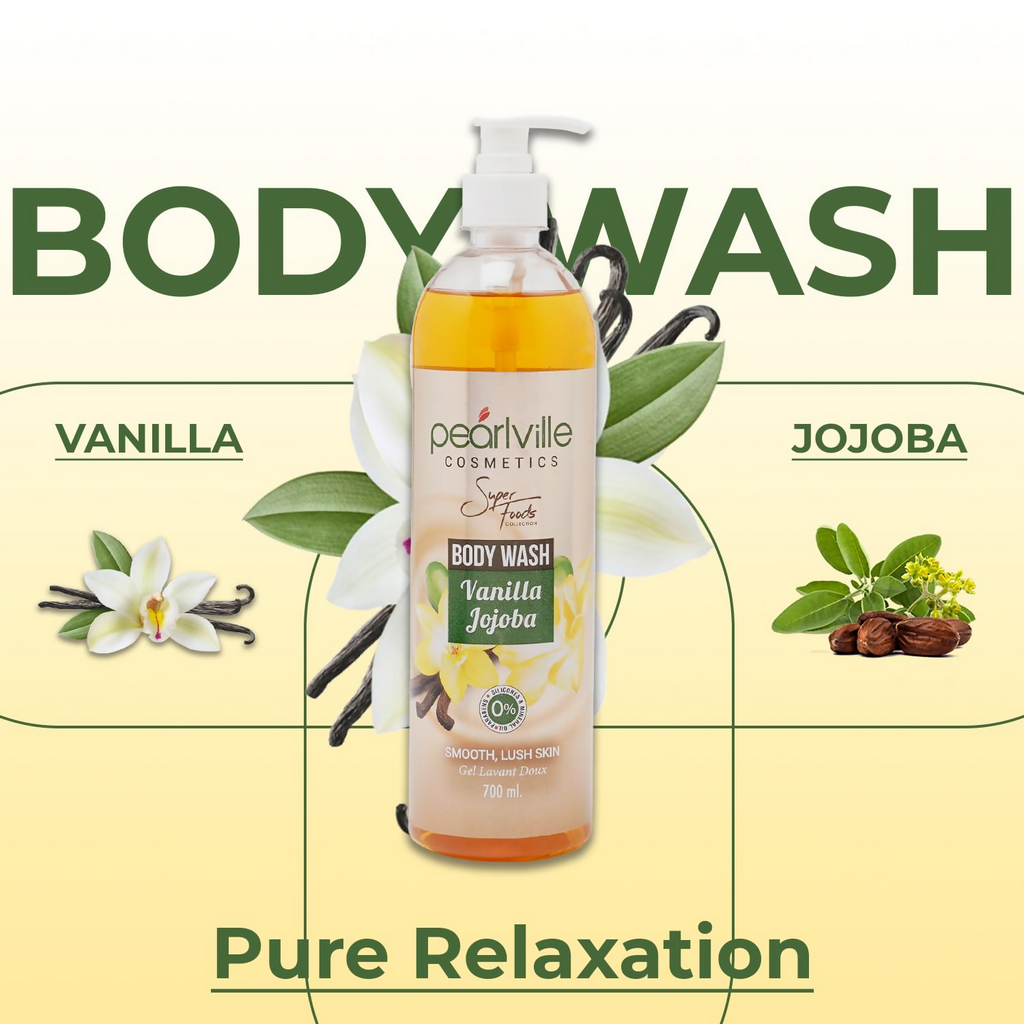 Pearlville Super Foods Collection Vanilla jojoba Body Wash