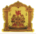 Stickerbazaar Micro Golden Mandir Sticker Regular