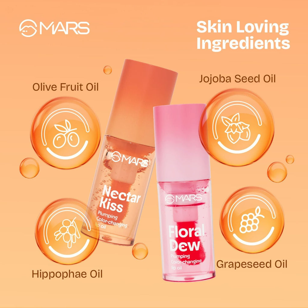 MARS Cosmetics Plumping Color Changing Lip Oil - Floral Dew