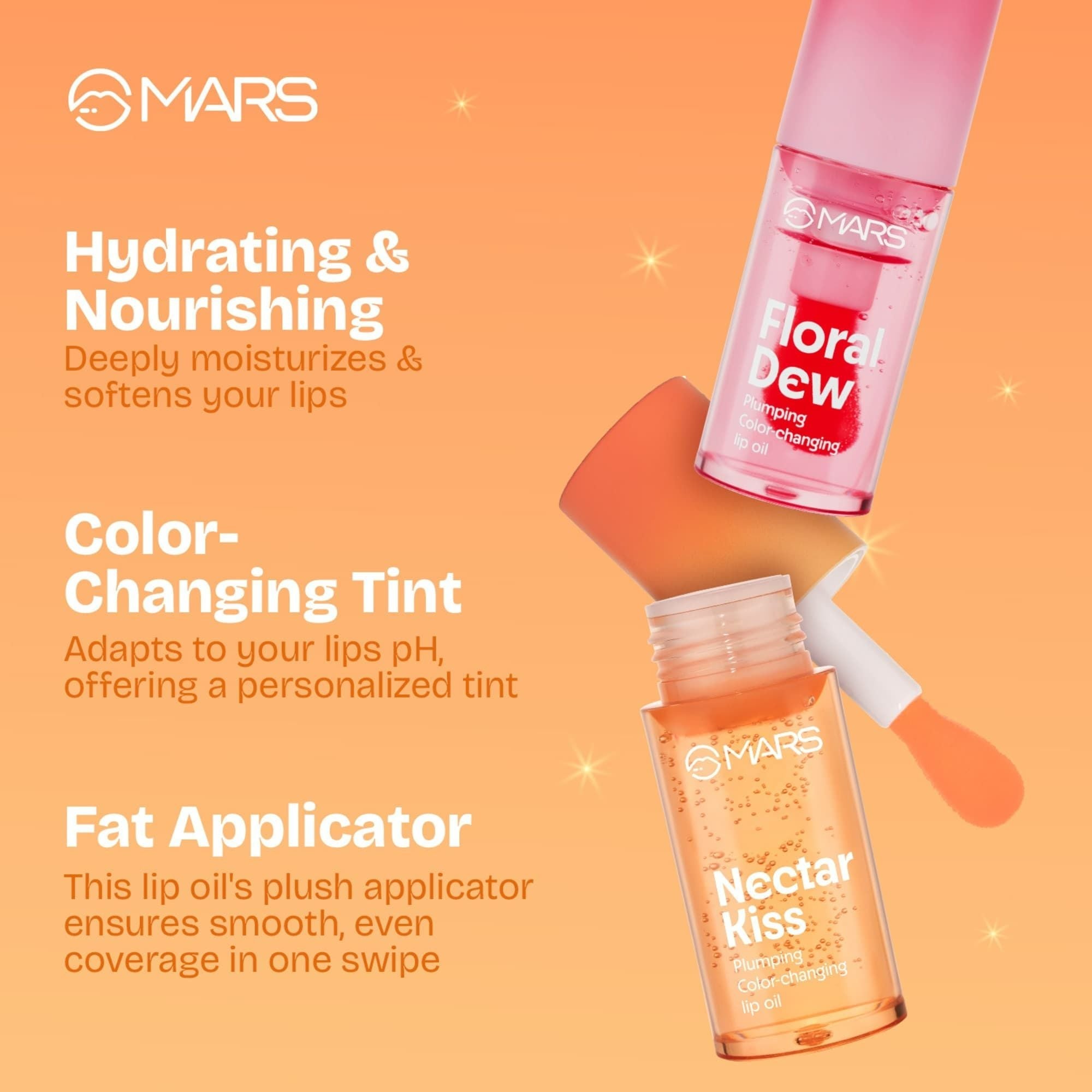 MARS Cosmetics Plumping Color Changing Lip Oil - Floral Dew