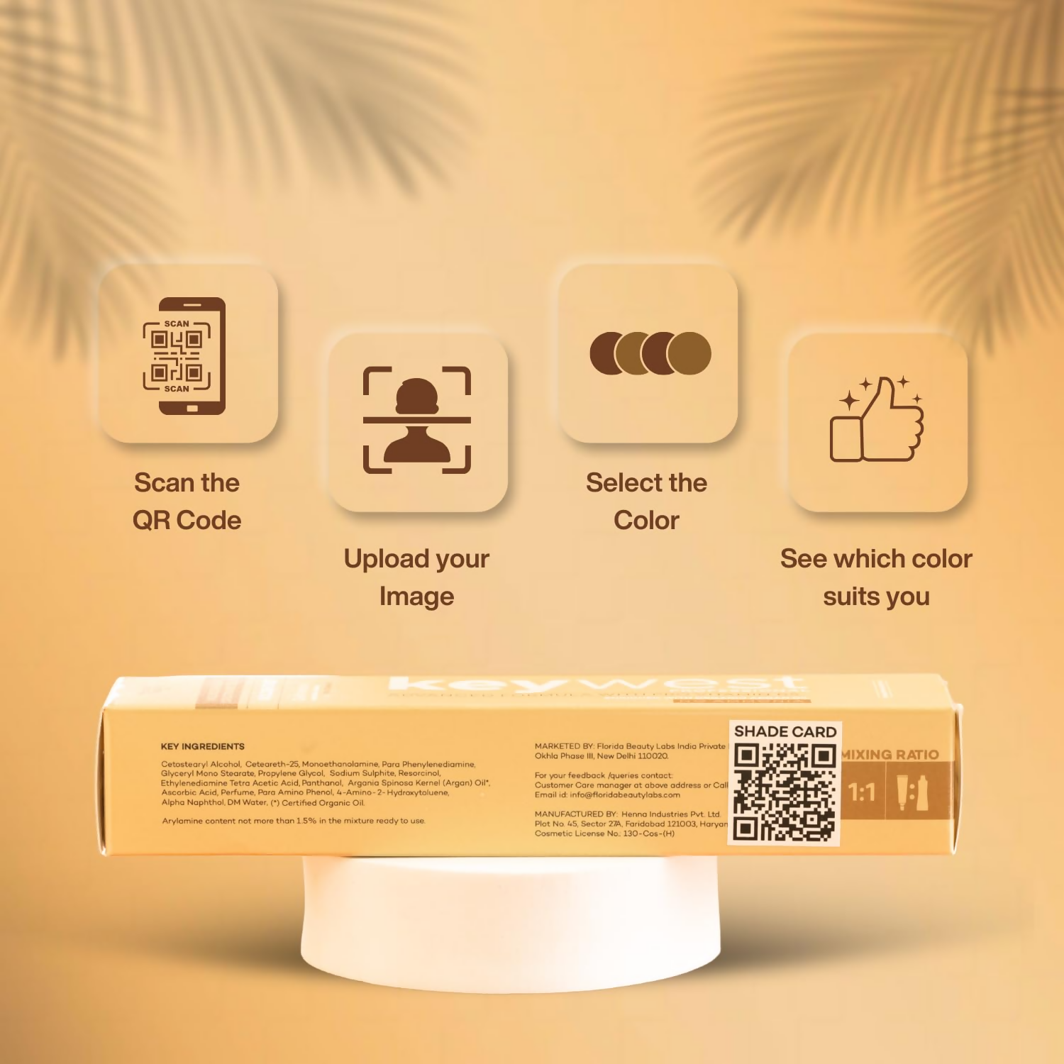 Keywest Professional Hair Color Tube - No. 4 Brown