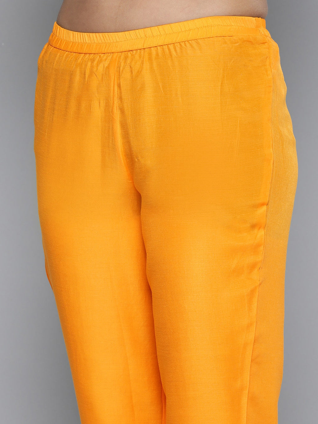 HERE&NOW Women Yellow Embroidered Kurta with Trousers & With Dupatta
