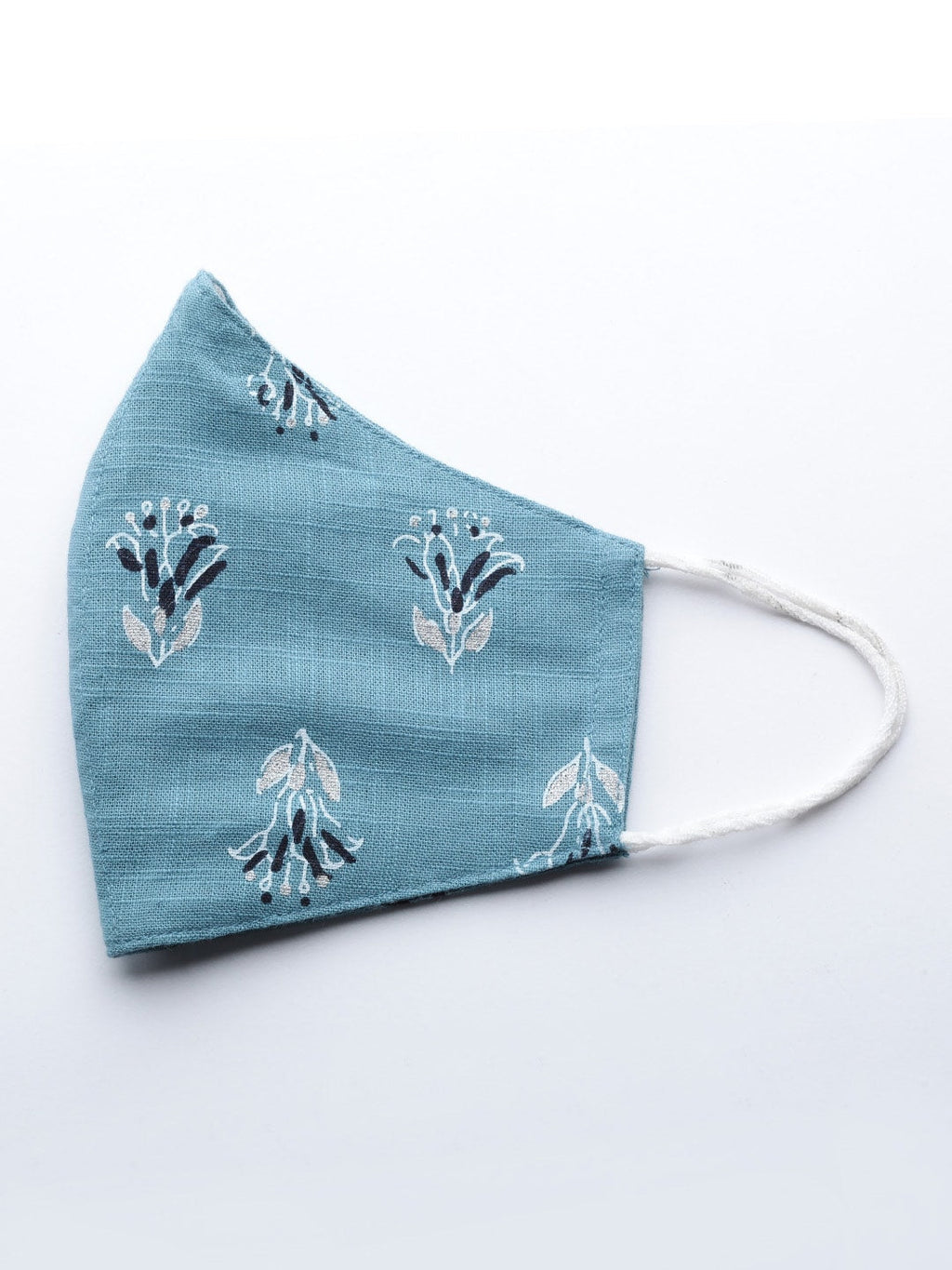 HERE&NOW Women Blue White Printed Straight Kurta