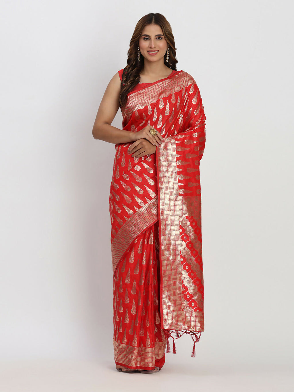 Shree Shyam Fashion Banarasi Silk Red Saree