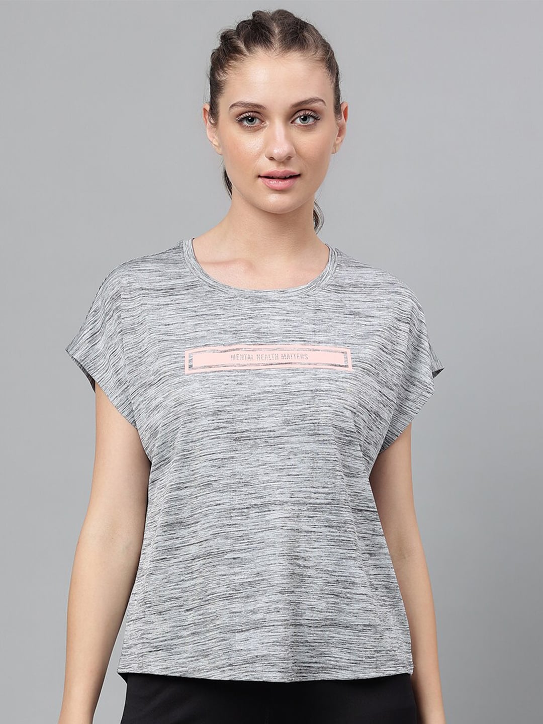 MKH Typography Printed Extended Sleeves Dri-FIT Relaxed Fit Sports T-shirt