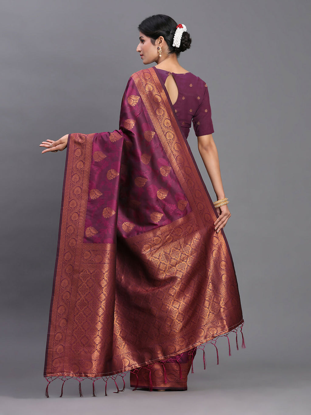 Shree Shyam Fashion Silk Purple Saree