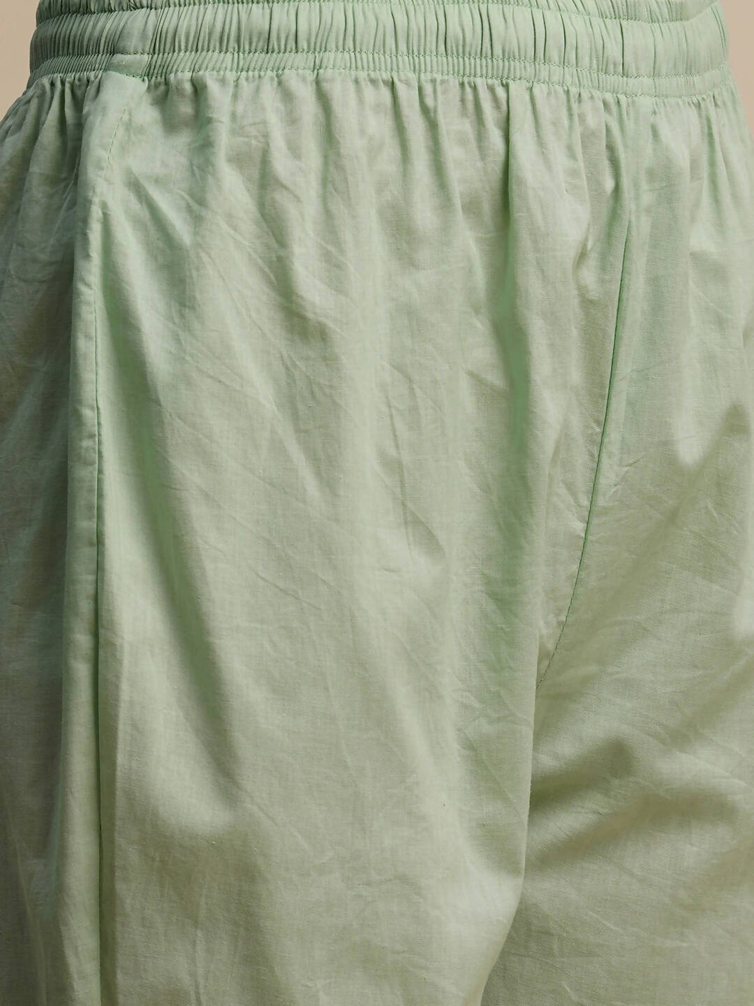 Green Pure Cotton Floral Printed Naira Cut Kurta And Bottom With Dupatta - Akashara