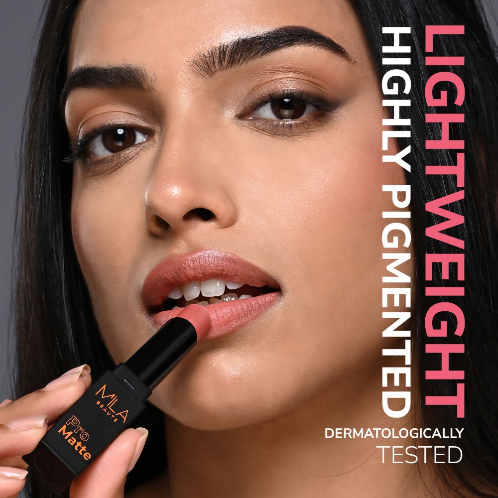 Mila Beaute Pro Matte Long Lasting Creamy Matte Finish Lipstick - Rekha