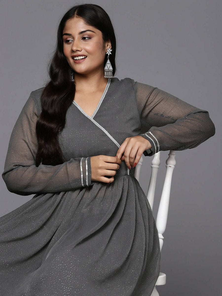 Ahalyaa Women's Traditional wear Kurta Set - Grey