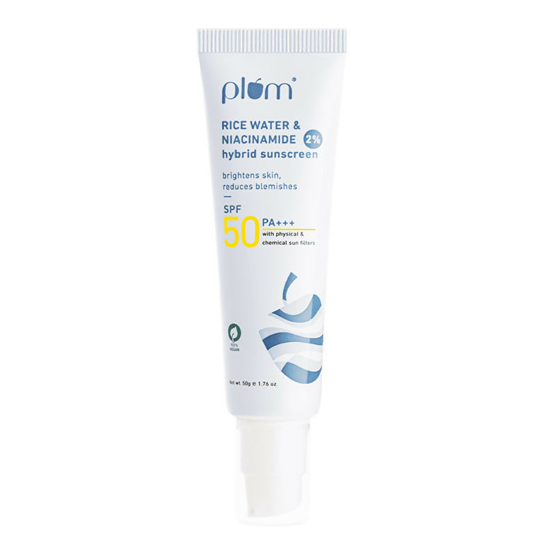 Plum 2% Niacinamide Sunscreen SPF 50 PA+++ UVA/B - Reduces Tan, No White Cast, Dermat Tested
