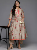 Ahalyaa Women's Traditional wear Kurta Set - Tan