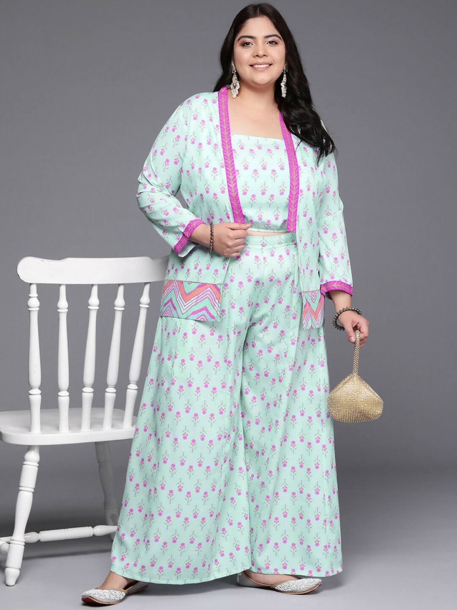 Ahalyaa Women's Traditional wear Co-ords - Blue
