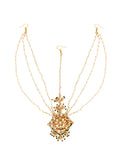 Layered Pearl Matha Patti (Gold) - Ruby Raang
