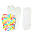 Kindermum Pro Aio Cloth Diaper (With 2 Organic Inserts And Power Booster)-Colorful Art For Kids