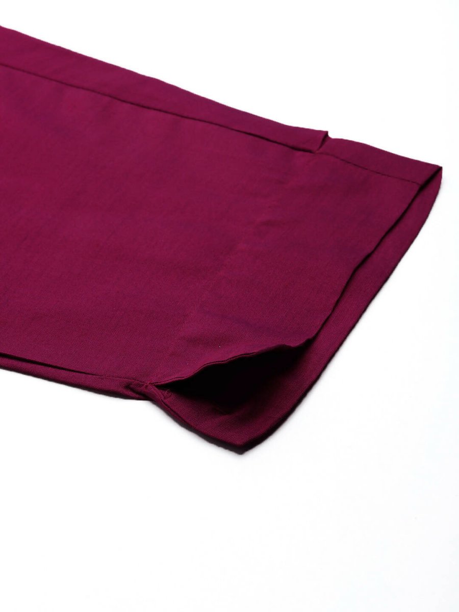 Ahalyaa Women's Traditional wear Kurta Set - Burgundy