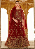 Heavy Stone Embroidered Maroon Designer Anarkali Suit - Emponline