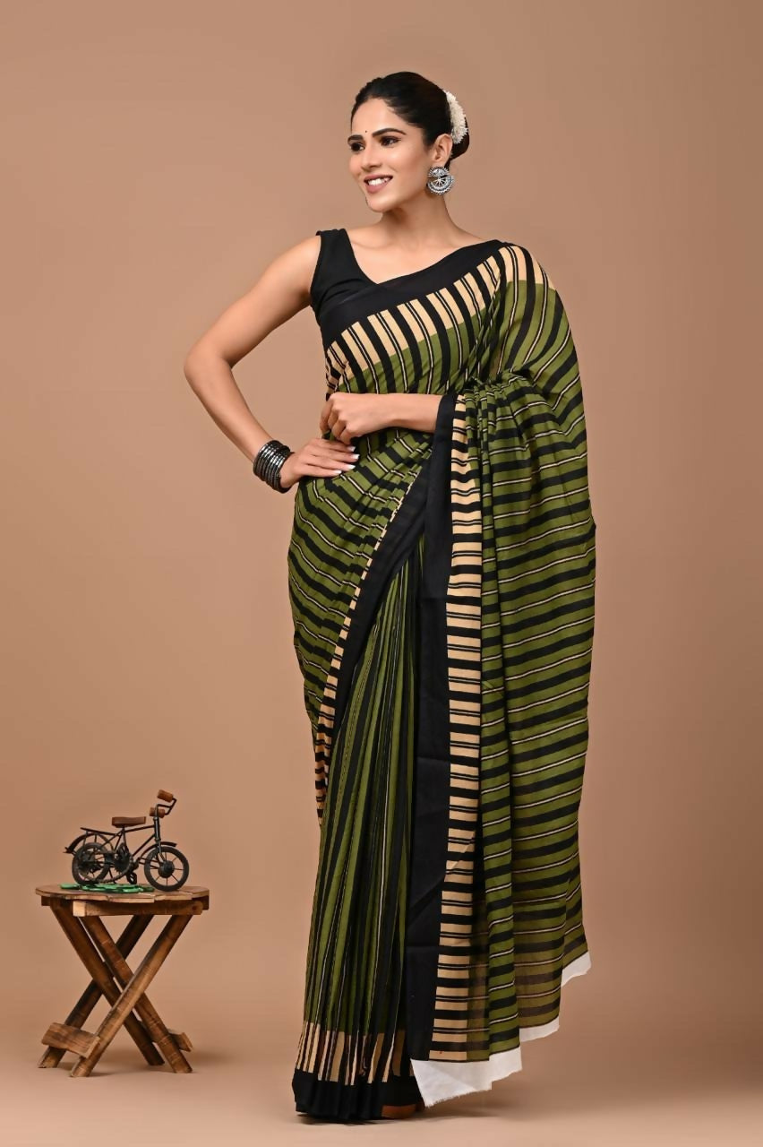 Exclusive Collection Mutlicolor Beautiful Mulmul Cotton Saree