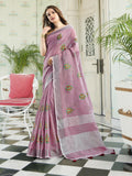 Shree Shyam Fashion Linen Light Purple Saree