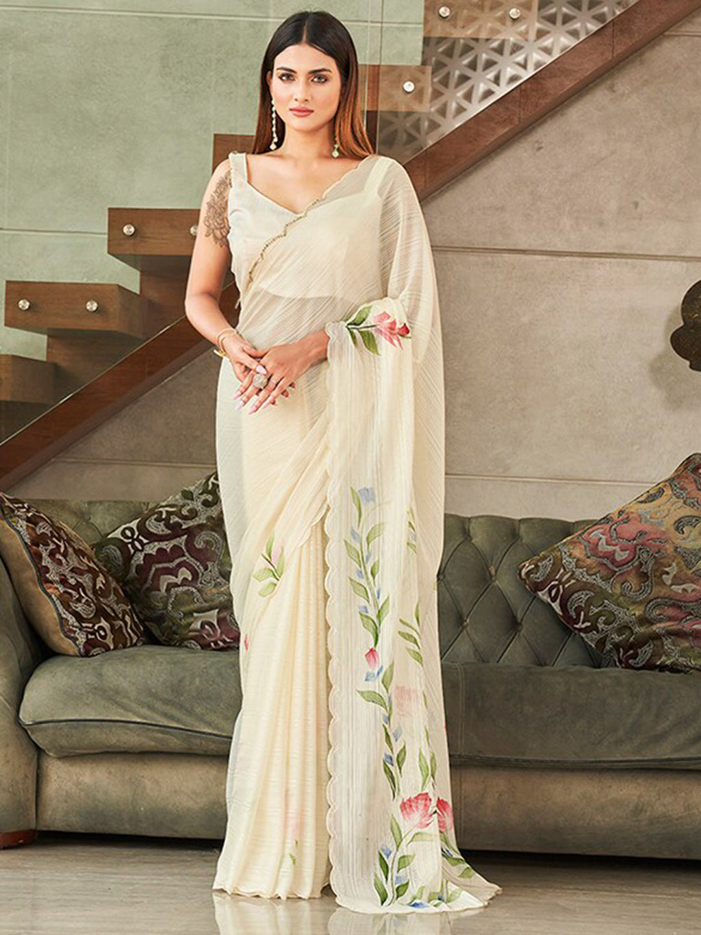Tikhi Imli Embellished Floral Saree