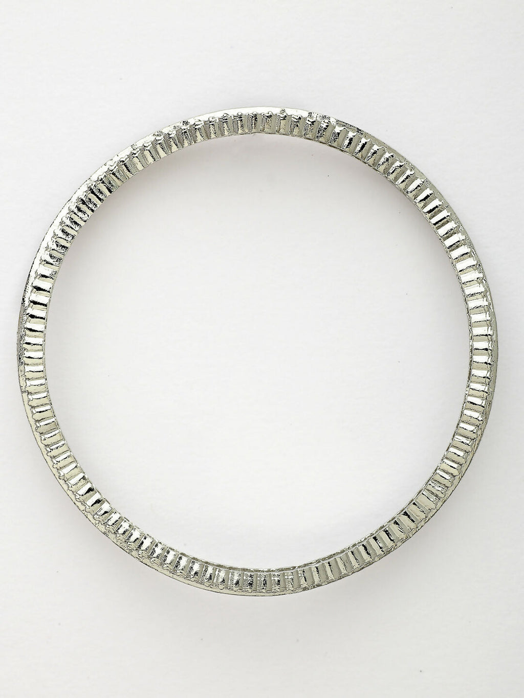 NVR Women's Set of 2 Silver-Plated American Diamond Studded Bangles