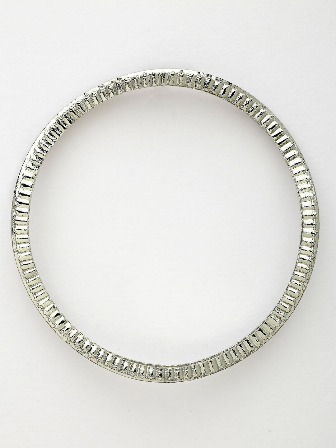 NVR Women's Set of 2 Silver-Plated American Diamond Studded Bangles