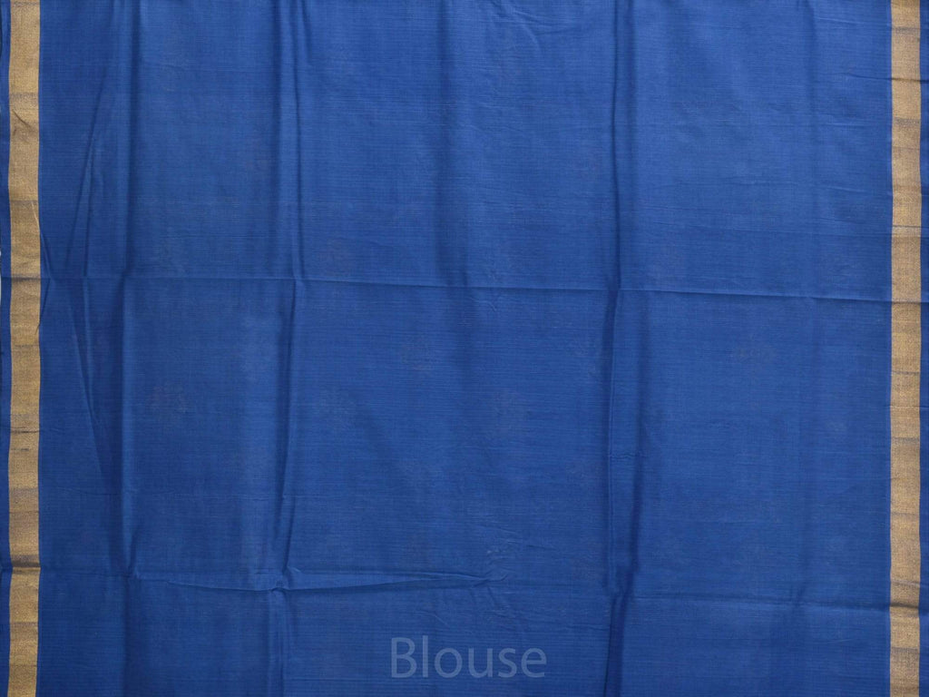 Dark Blue Uppada Cotton Handloom Saree with Assorted Buta Pallu Design - Global Threads