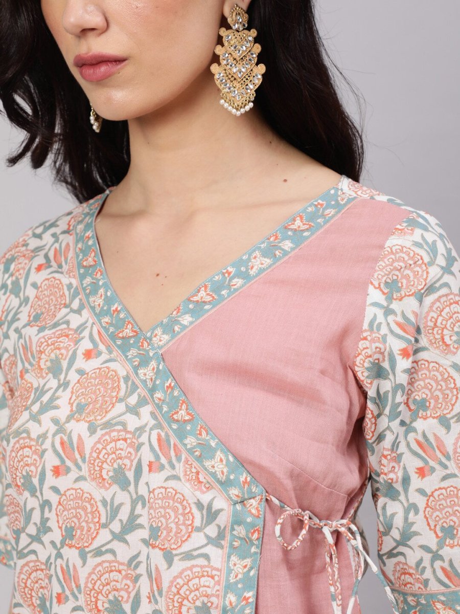 Aks Ethnic Motifs Printed A-line Layered Kurta