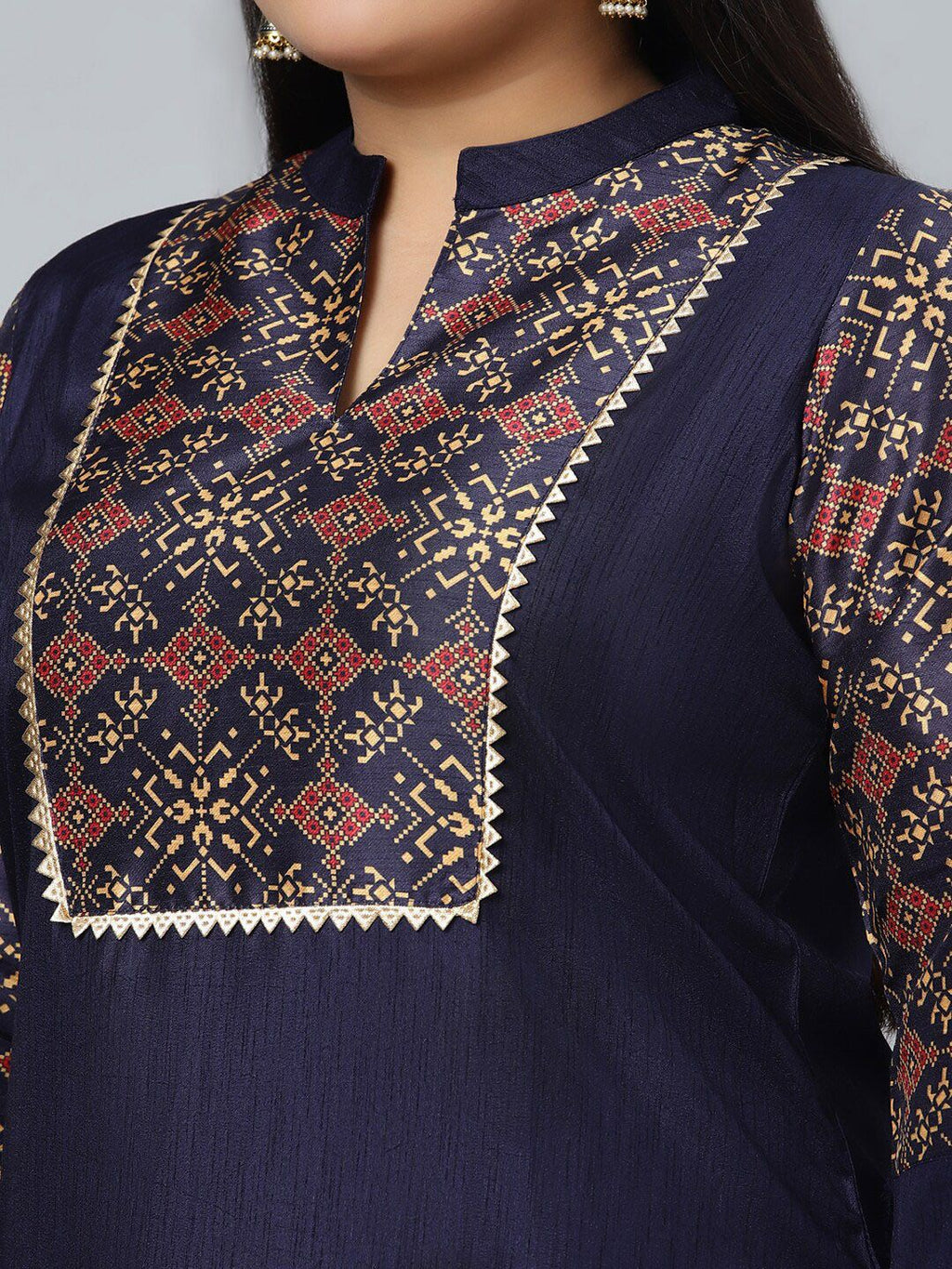 Sztori Ethnic Motifs Printed Straight Kurta with Pant