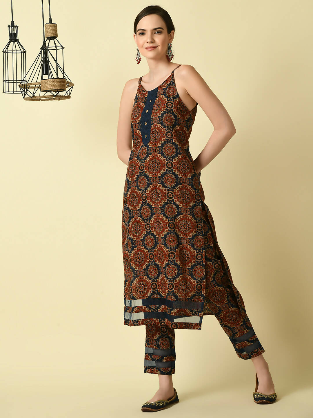 Myshka Women's Multi Straight Printed Kurta