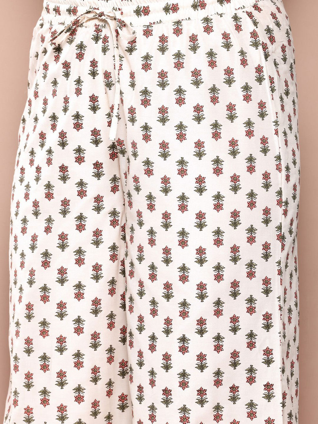 Sztori Plus Size Floral Printed Regular Gotta Patti Kurta with Palazzos