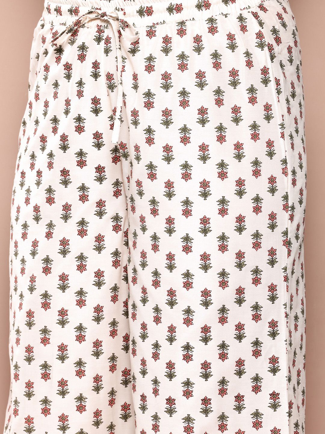 Sztori Plus Size Floral Printed Regular Gotta Patti Kurta with Palazzos