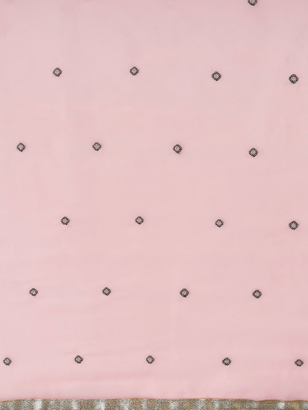 Saree Mall Pink & Navy Blue Embroidered Saree