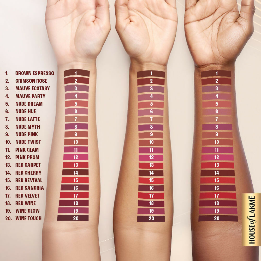 Lakme Ultimate Glam Matte Liquid Lipstick - Crimson Rose