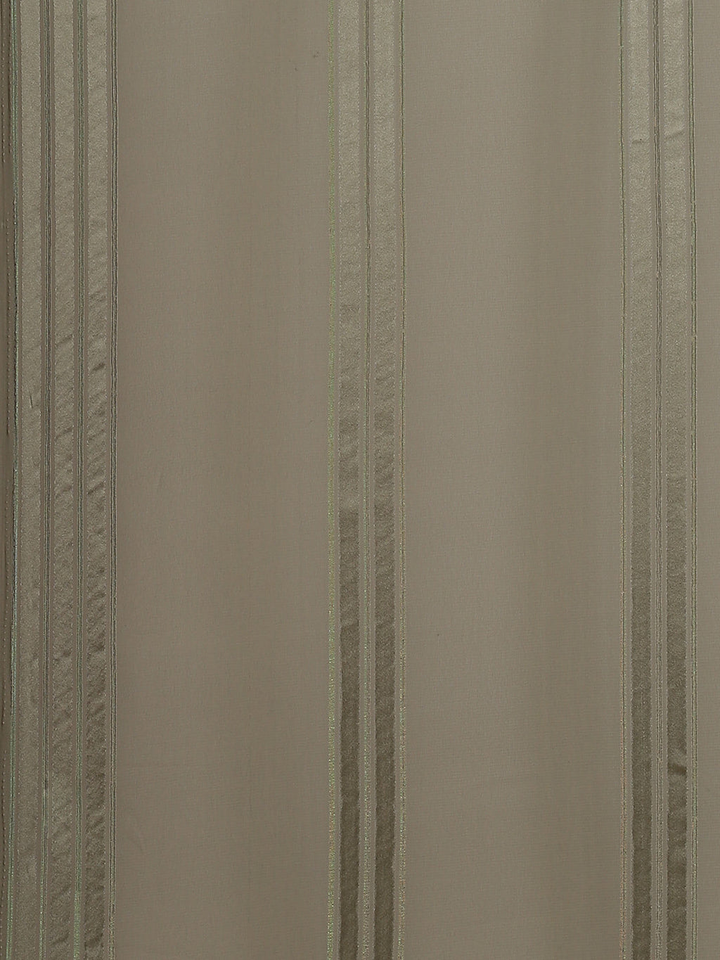 Saree Mall Taupe Striped Leheriya Saree With Belt