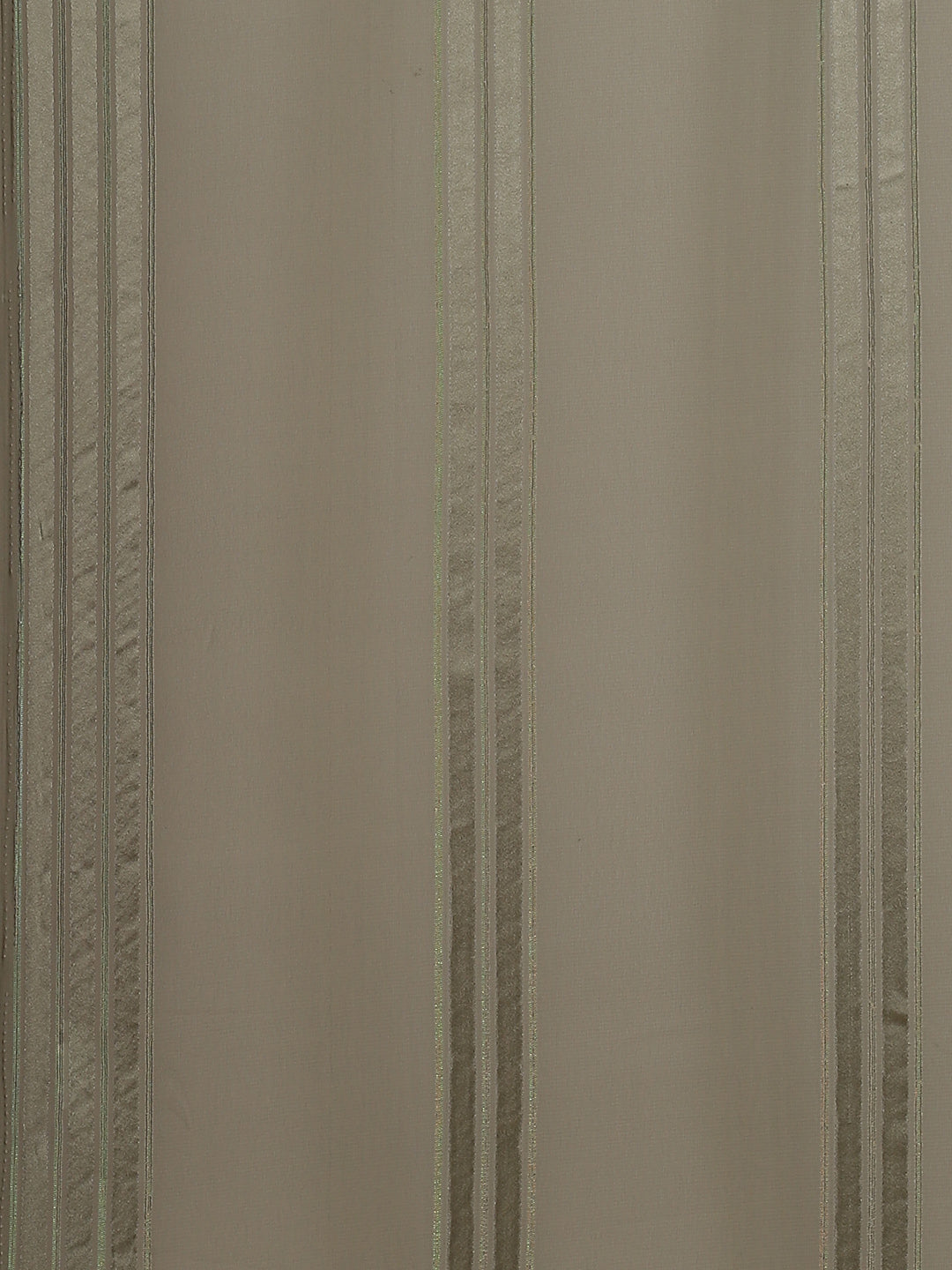 Saree Mall Taupe Striped Leheriya Saree With Belt