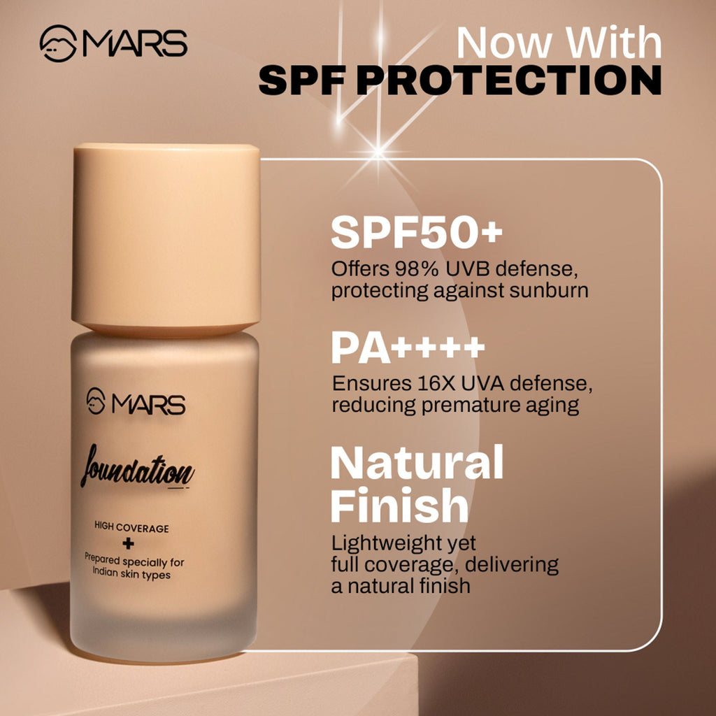 MARS Cosmetics SPF50 PA++++ High Coverage Liquid Foundation - 6