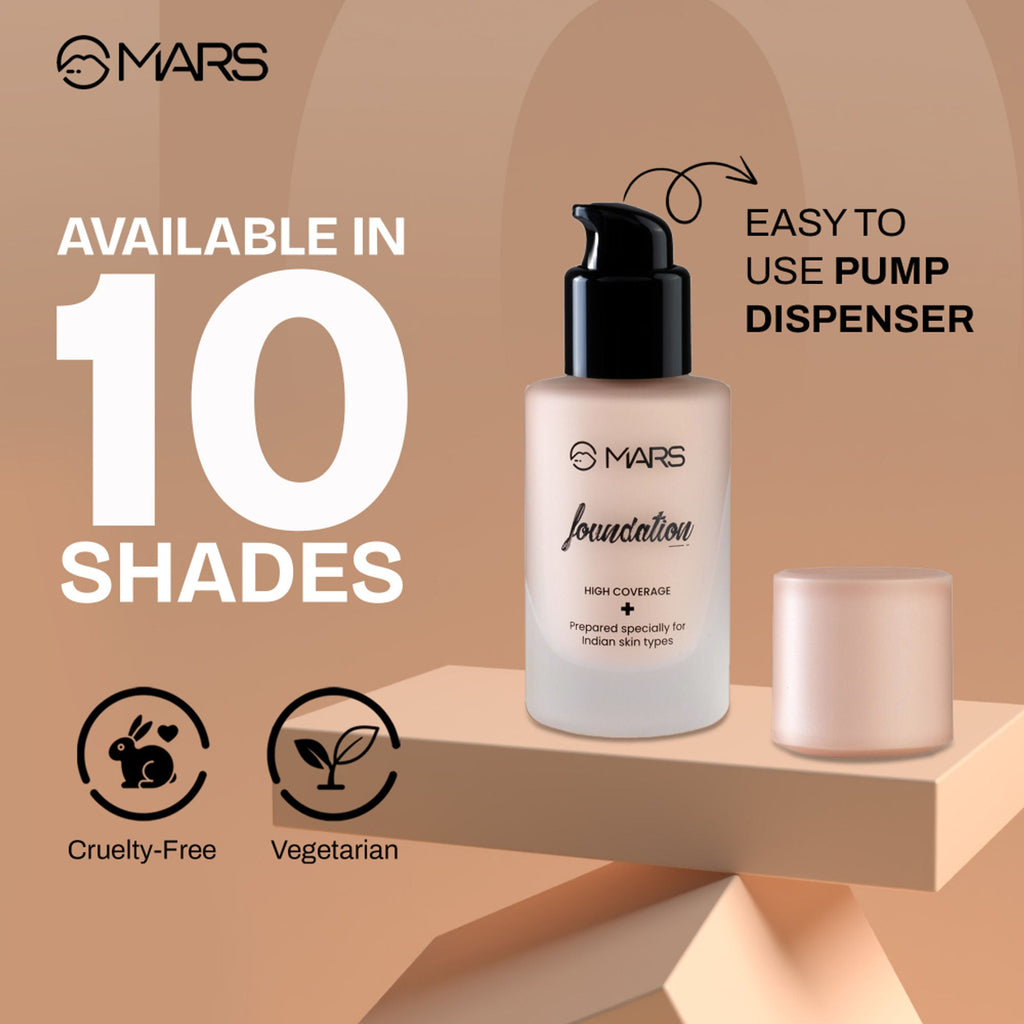 MARS Cosmetics SPF50 PA++++ High Coverage Liquid Foundation - 6