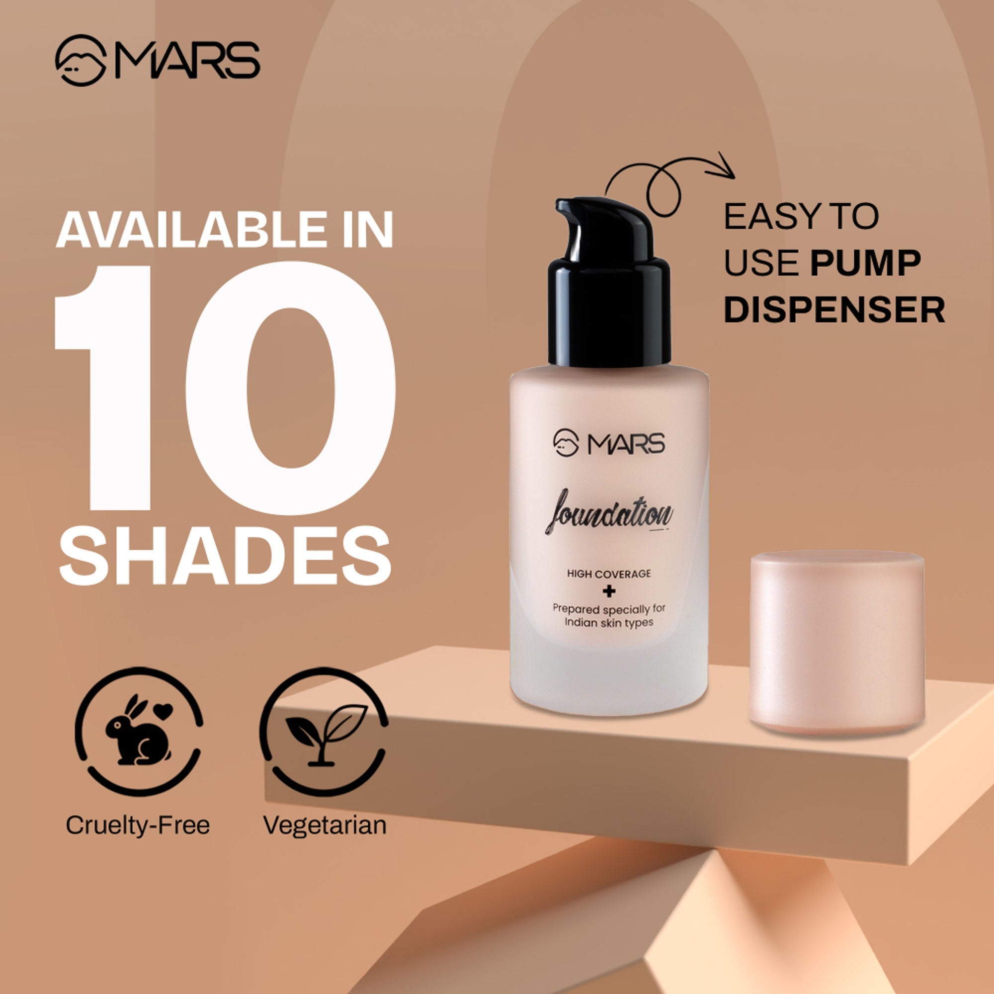 MARS Cosmetics SPF50 PA++++ High Coverage Liquid Foundation - 08