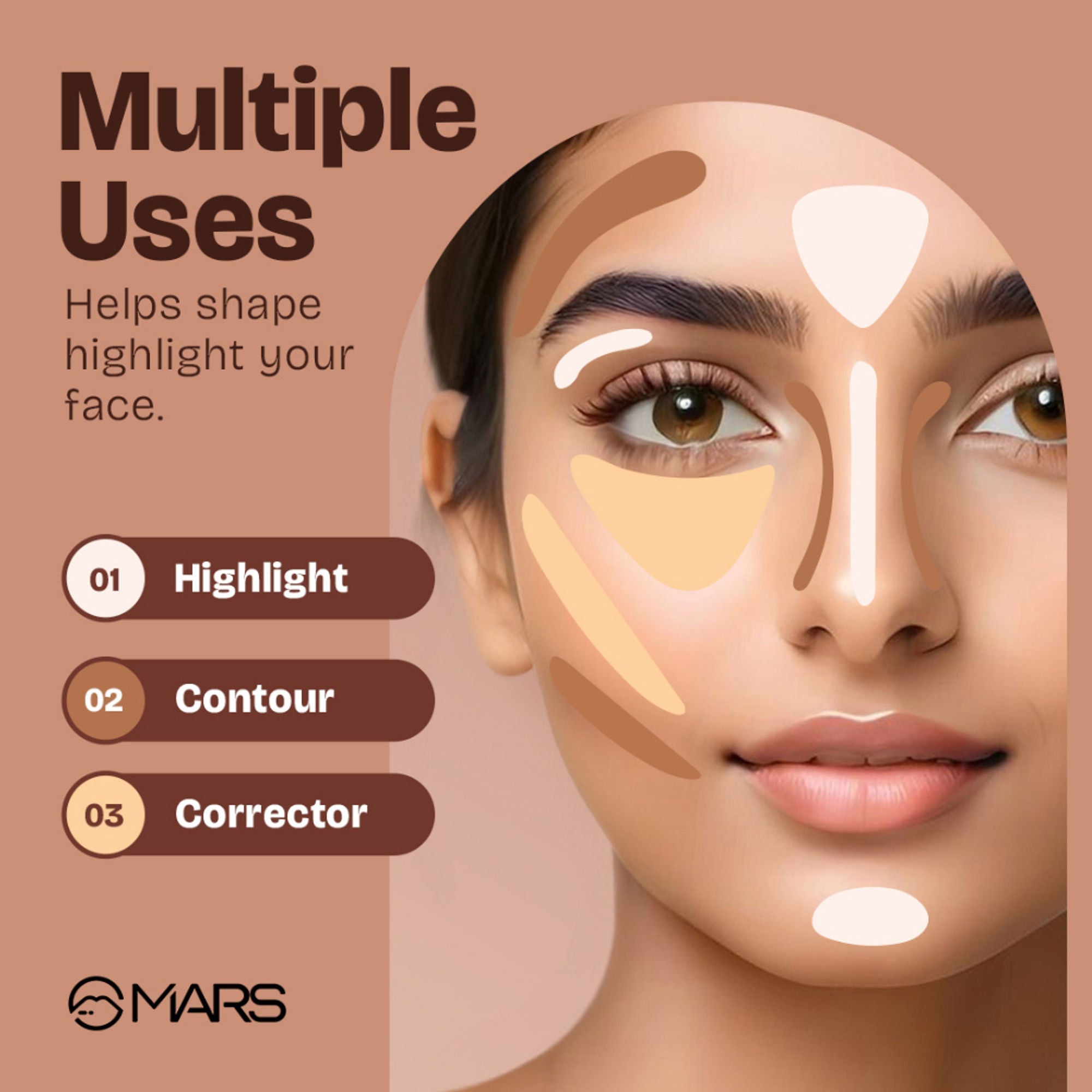 MARS Cosmetics SPF 50 PA++++ Cancel Concealer - 07 Caramel Charm