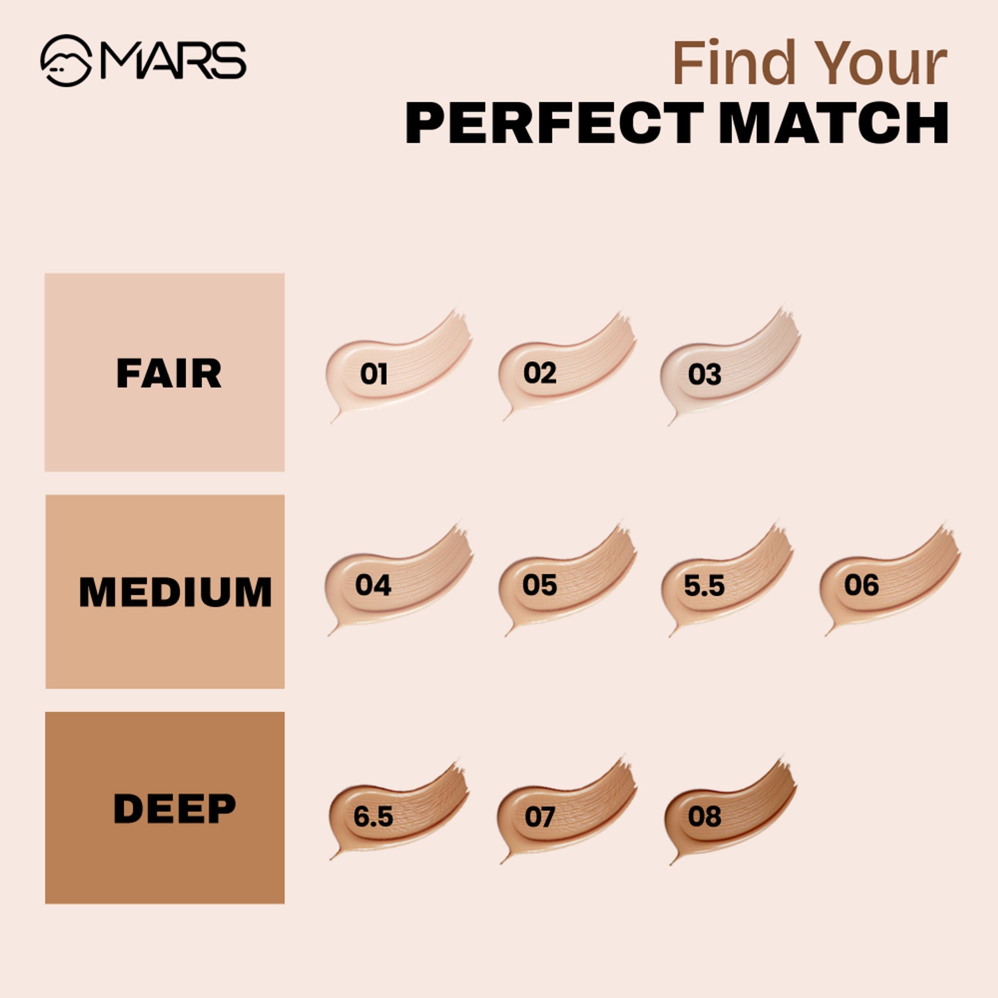 MARS Cosmetics SPF50 PA++++ High Coverage Liquid Foundation - 5.5
