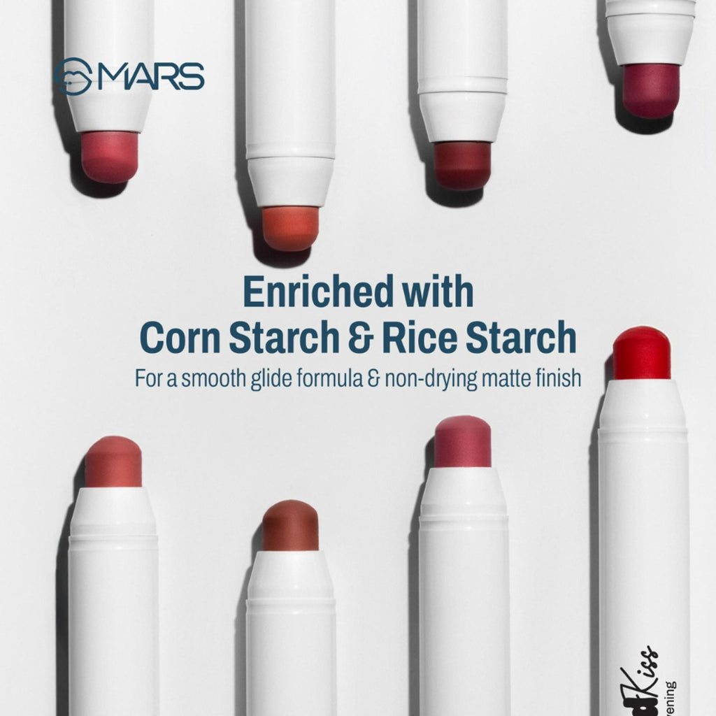 MARS Cosmetics Cloud Kiss Soft - Matte Lip Crayon - 12 Crimson Mist