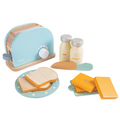 Nesta Toys Wooden Bread Pop-up Toaster (Blue), Kitchen Set Toy, Play Food, Pretend Play Toys for Kids (3+ Years)