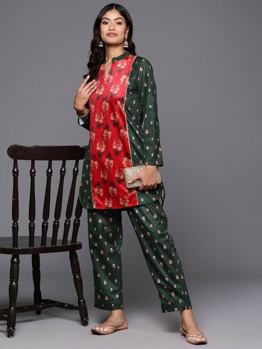 Ahalyaa Women's Traditional Wear Co-ods - Green