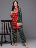 Ahalyaa Women's Traditional Wear Co-ods - Green